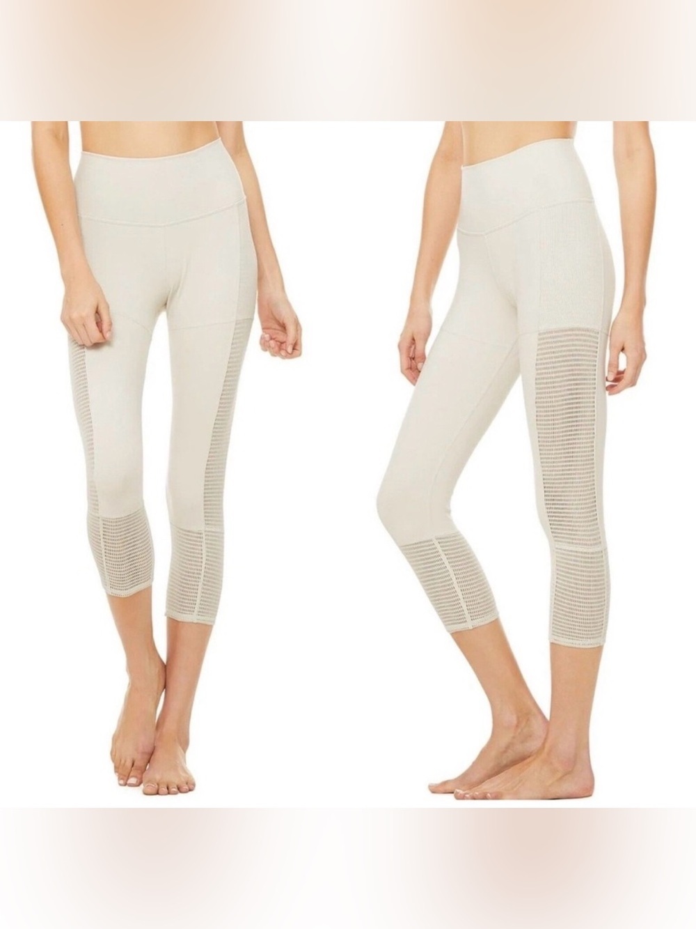 Alo Womens Size S Bone Off The Grid Capri